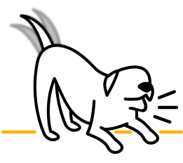 Piktogramm bellender Hund